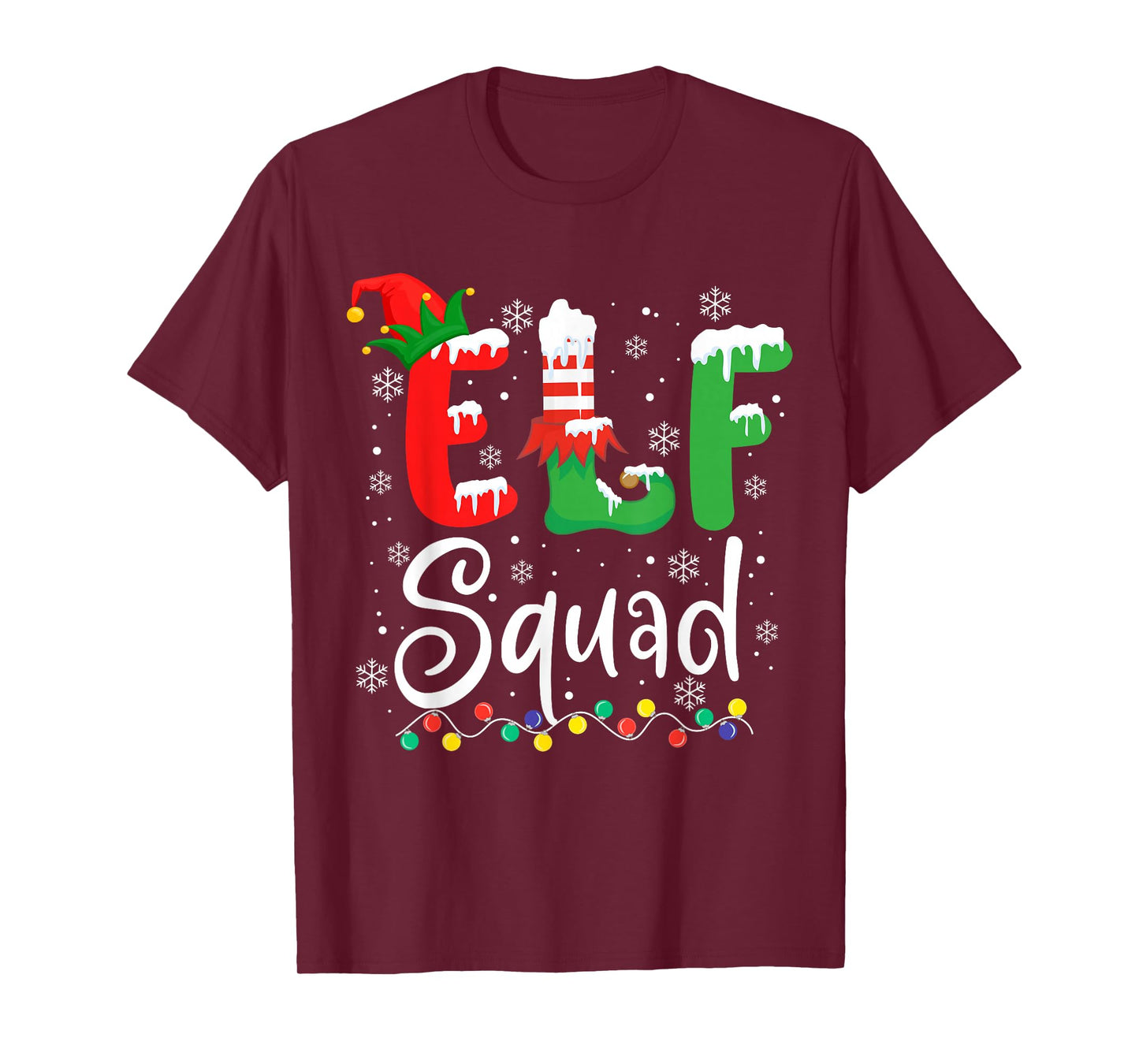 Elf Squad Funny Elf Family Christmas Matching Pajamas Xmas T-Shirt