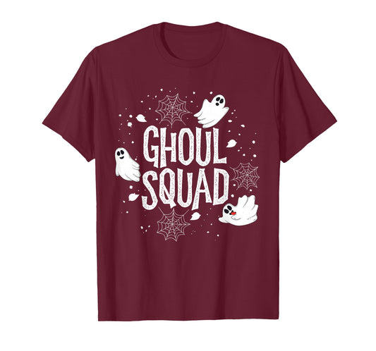 Ghoul Squad Halloween Crew Ghost Kids Boys Friends Outfit T-Shirt