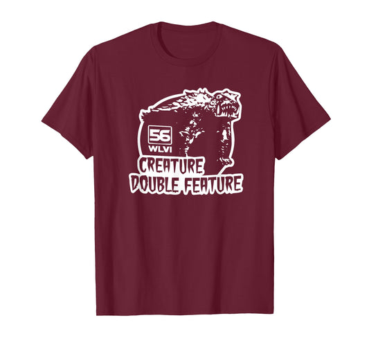 MRS-TEE Unisex-Adults Retro T-Shirt Black Small Creature Double Feature 1970s Vintage Graphic Apparel Crew Neck Short Sleeve