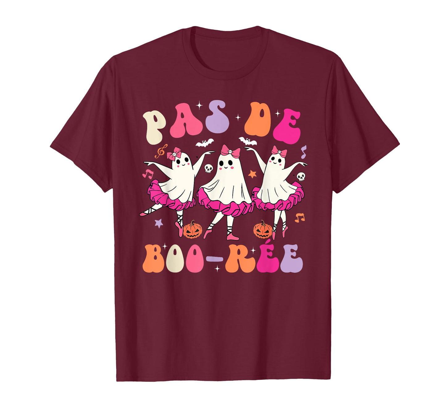 Halloween Dance Teacher Pas De Boo-ree Ghost Ballet Dancer T-Shirt