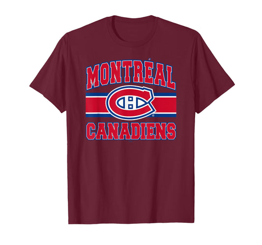 Montreal Canadiens Stripe Black Officially Licensed T-Shirt