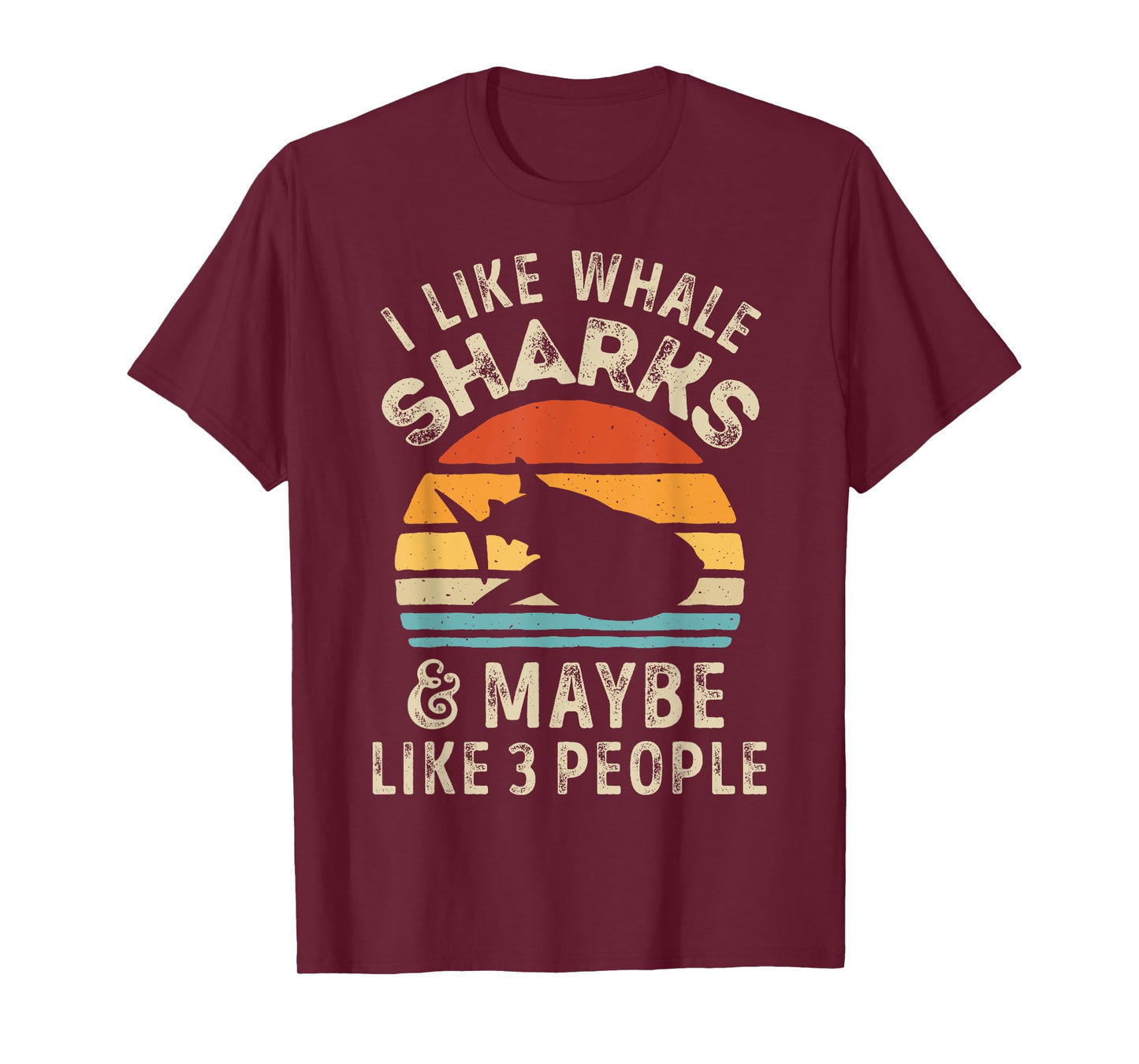 I Like Whale Sharks and Maybe 3 People Shark Ocean Retro Men T-Shirt