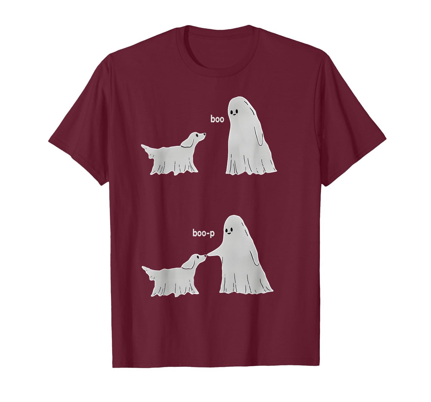 Boo Boop Ghost Pet Dog Halloween Cute Ghost Dog Lover Funny T-Shirt