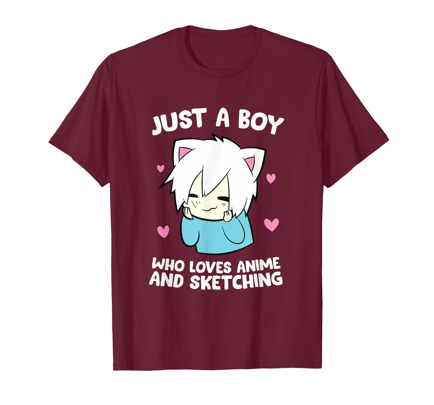 Just a Boy Who Loves Anime and Sketching Love Anime T-Shirt