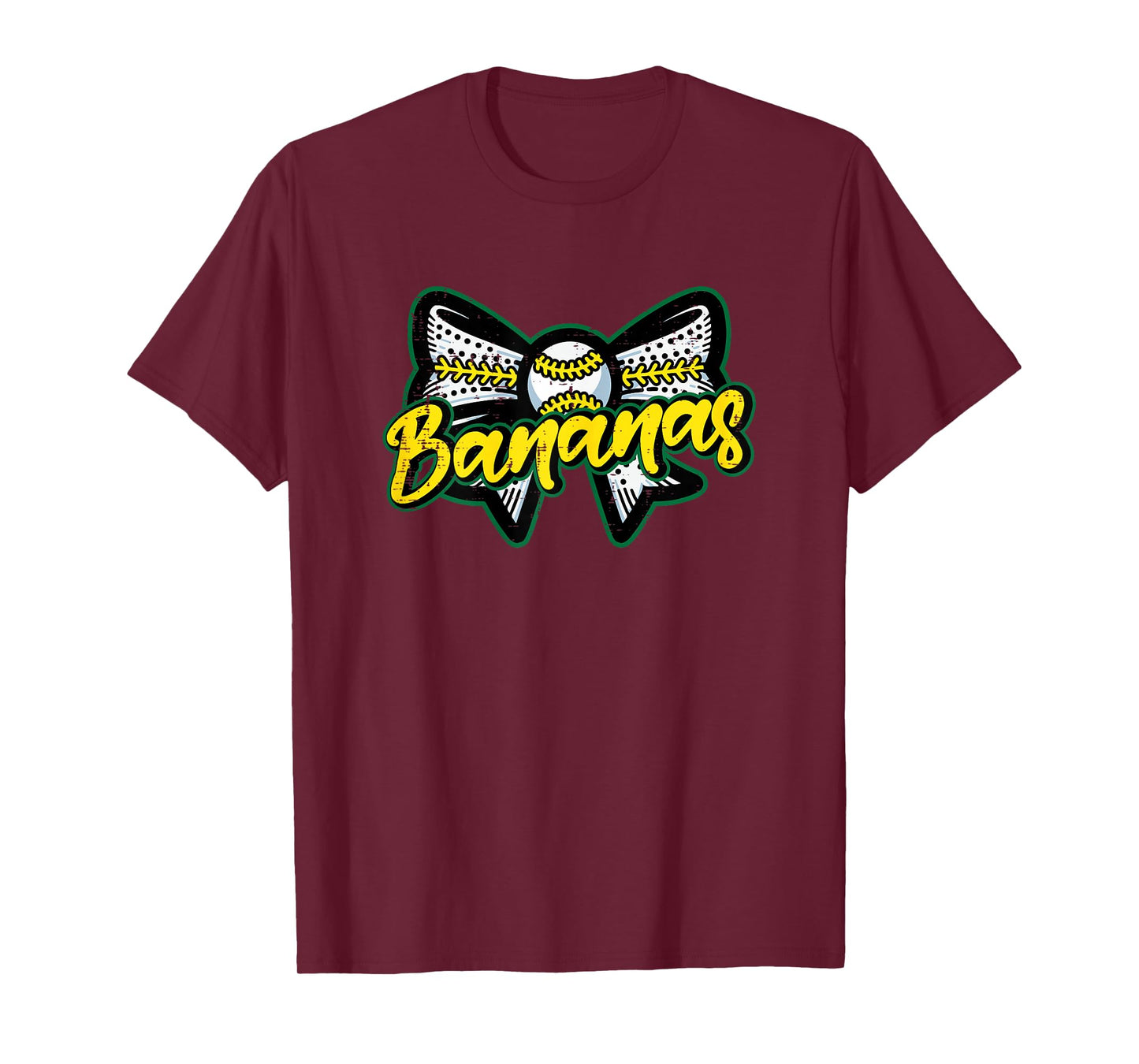 Banana Bow Ribbon Cute Fruit Women Girls Kids T-Shirt
