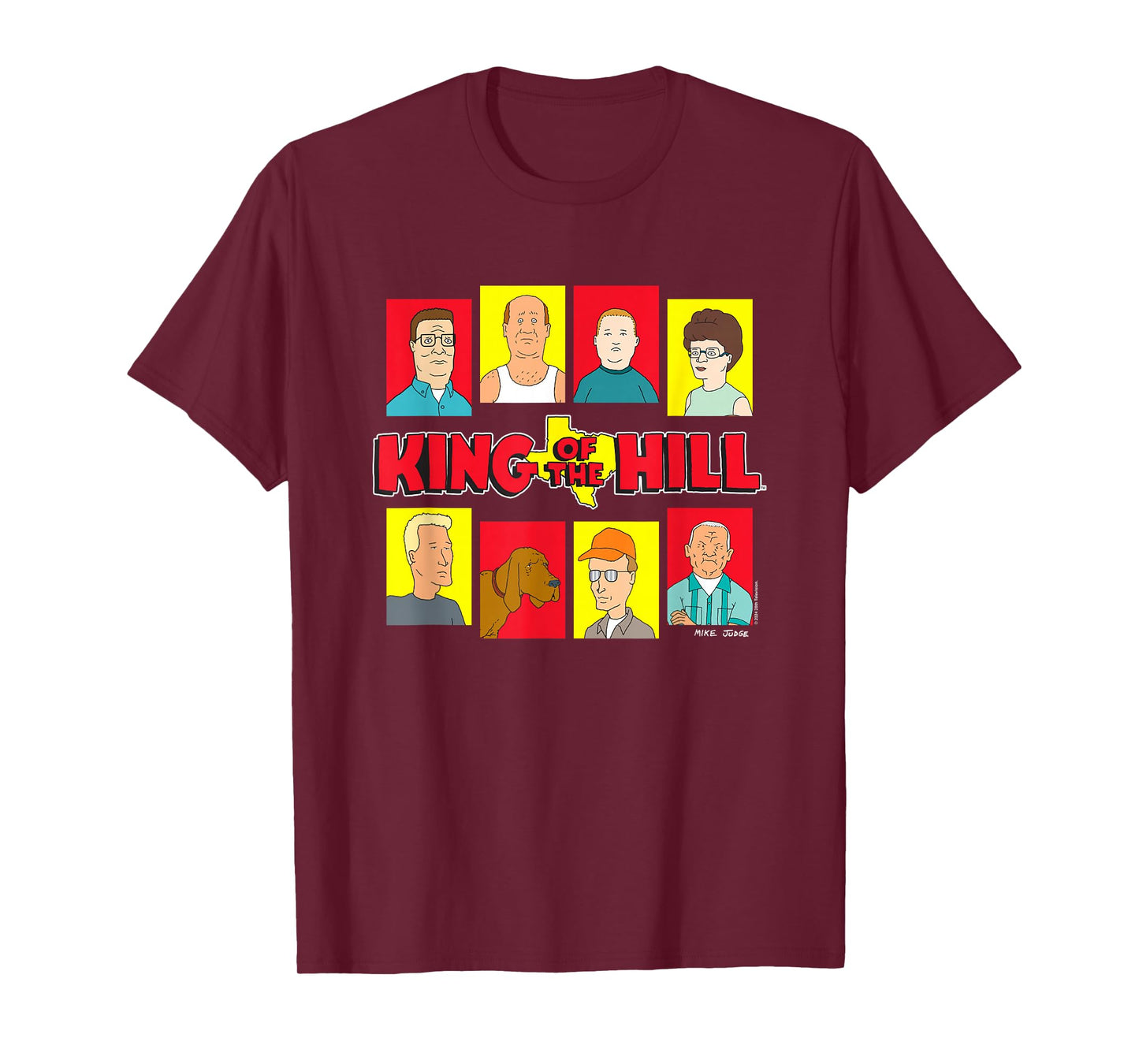 King of The Hill Iconic Characters Group Shot Big Portraits T-Shirt