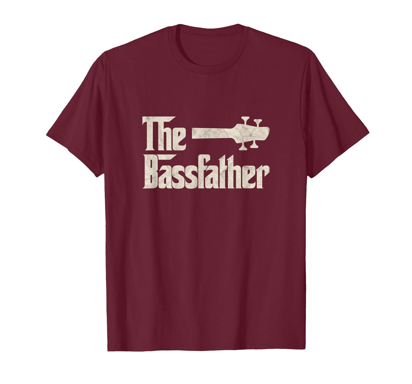 The Bassfather - Distressed Bass Player Dad Fathers Day T-Shirt