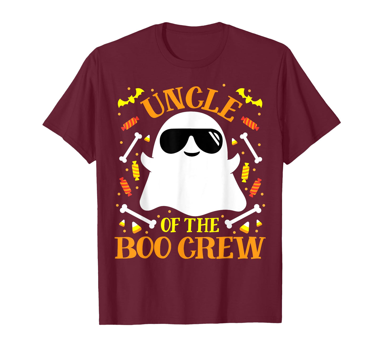 Uncle Boo Crew Ghost Matching Family Set Funny Men Halloween T-Shirt