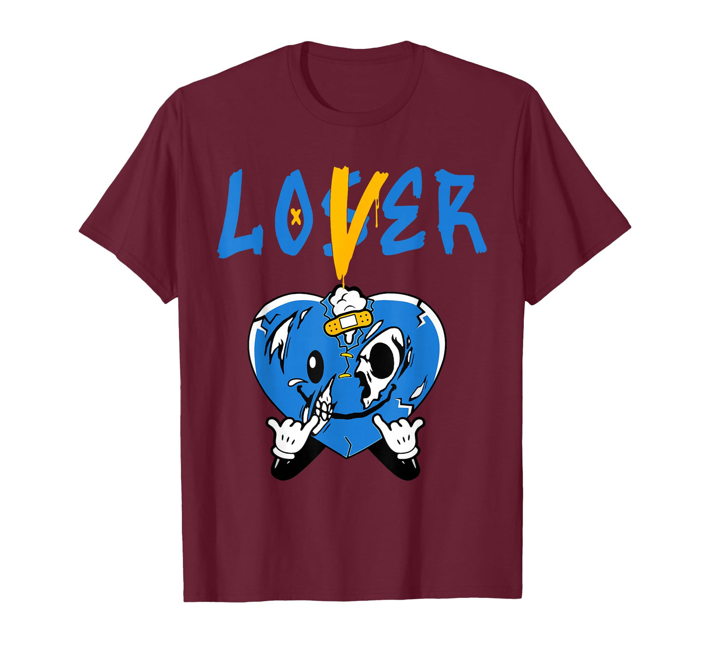 Racer Blue Loser Lover Heart Drip Suffering Racer Blue T-Shirt