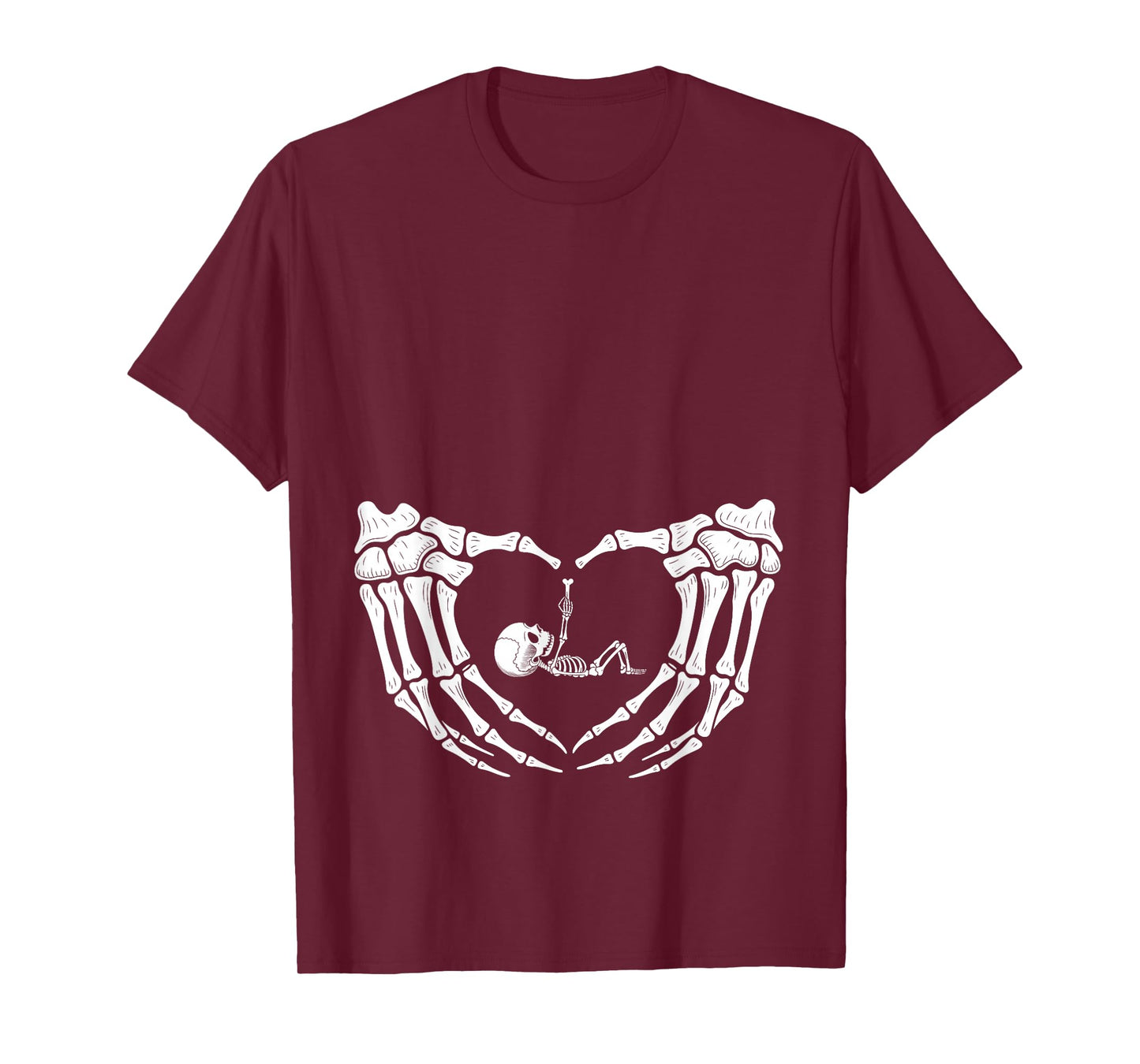 Halloween Skeleton Baby Maternity Pregnancy Announcement T-Shirt