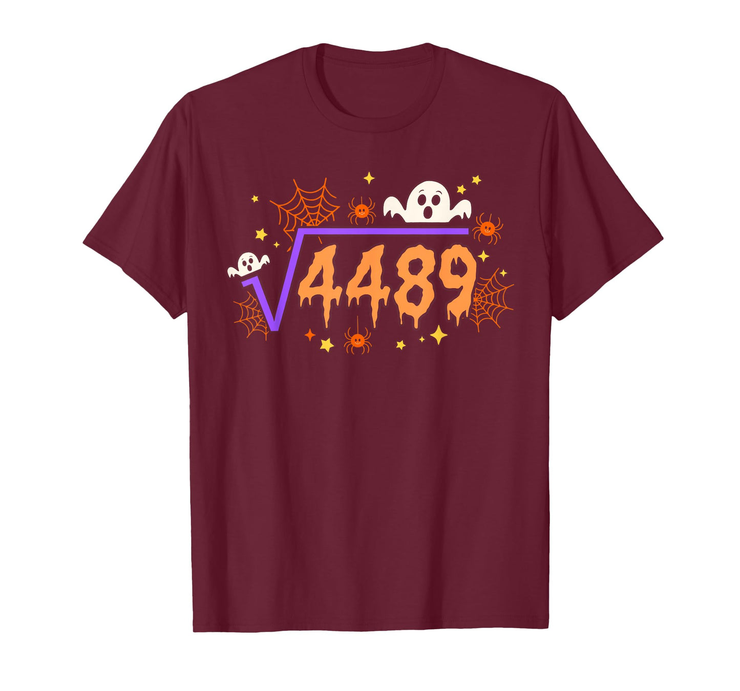 67 Halloween Drip Meme Square Root 4489 Math Ghost Boo T-Shirt
