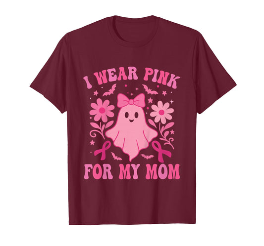 I Wear Pink for My Mom Toddler Breast Cancer Awareness Mom T-Shirt