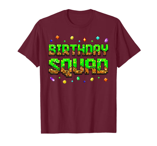 Birthday Boy Kid Birthday Squad Gamer Pixel Family Matching T-Shirt