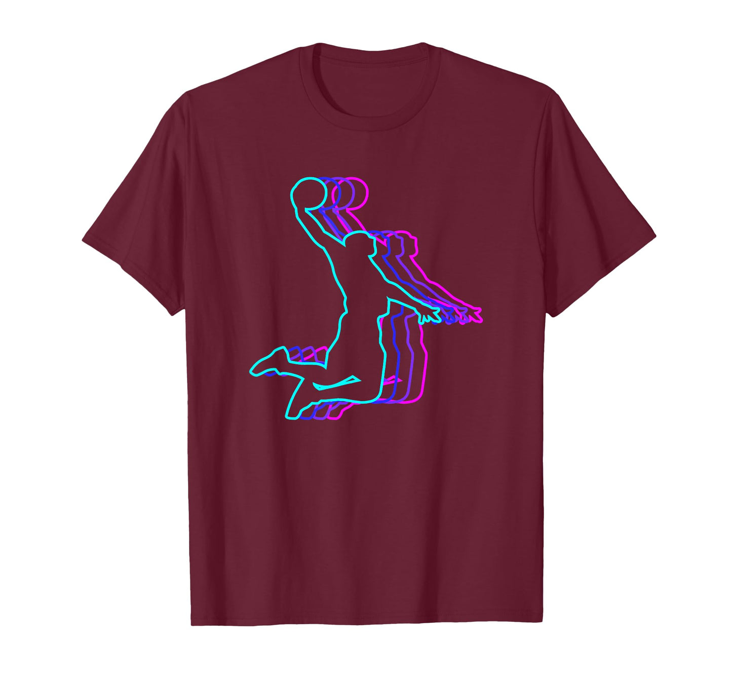 Threadrock Vintage Retro Classic Basketball Player T-Shirt - Unisex-Adults, Black, Small