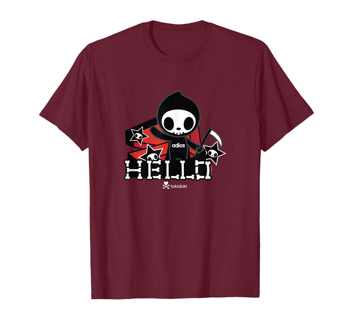 Tokidoki Halloween Hello Adios Coming Out Of Coffin T-Shirt