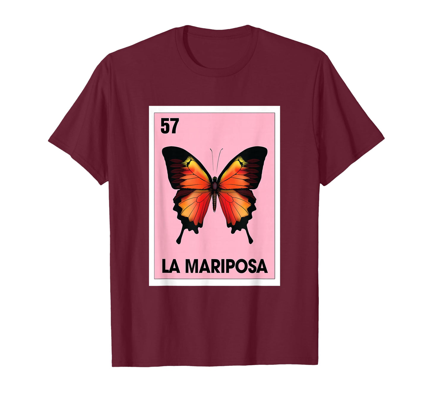 La Mariposa Mexican Bingo Card Game Butterfly Lover Spanish T-Shirt