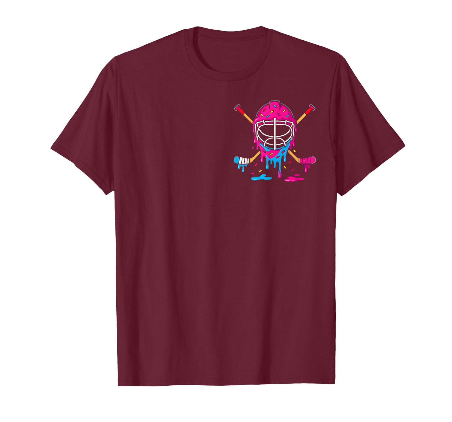 Hockey Ice Cream Drip Boys Ice Hockey Youth Players (2sides) T-Shirt