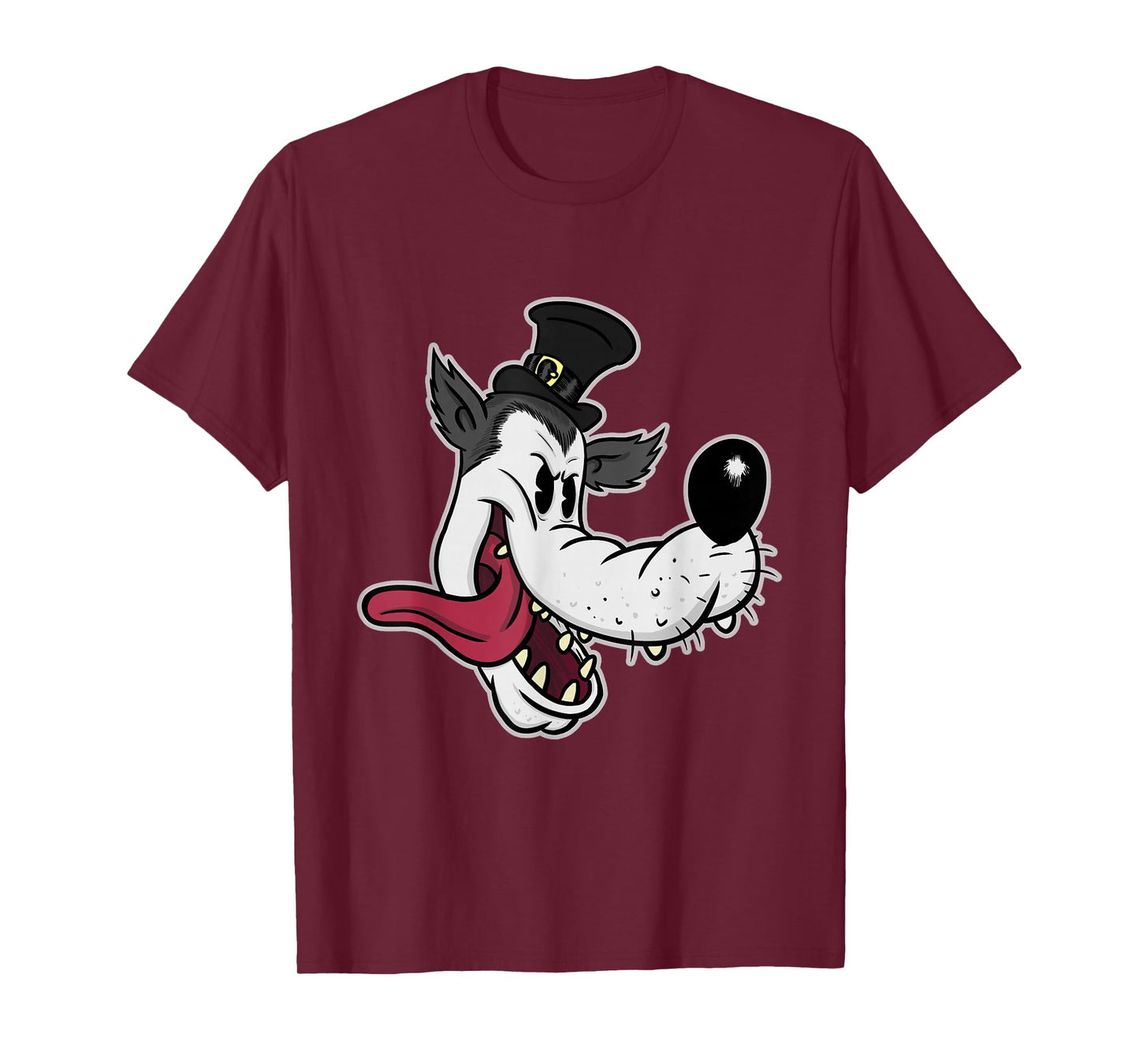 BIG BAD WOLF Horror Vintage Cartoon Animation Pop Surrealism T-Shirt