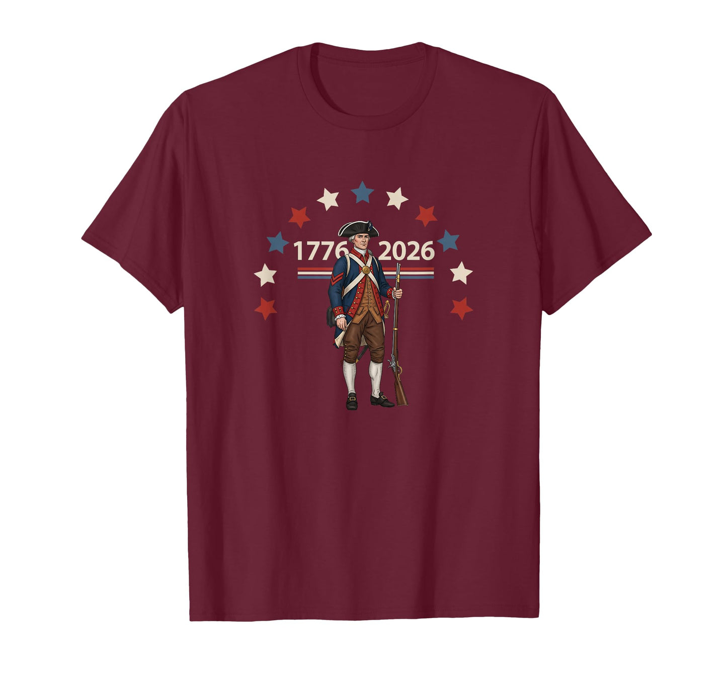 250th ANNIVERSARY OF USA, REVOLUTIONARY SOLDIER, 1776, 2026 T-Shirt