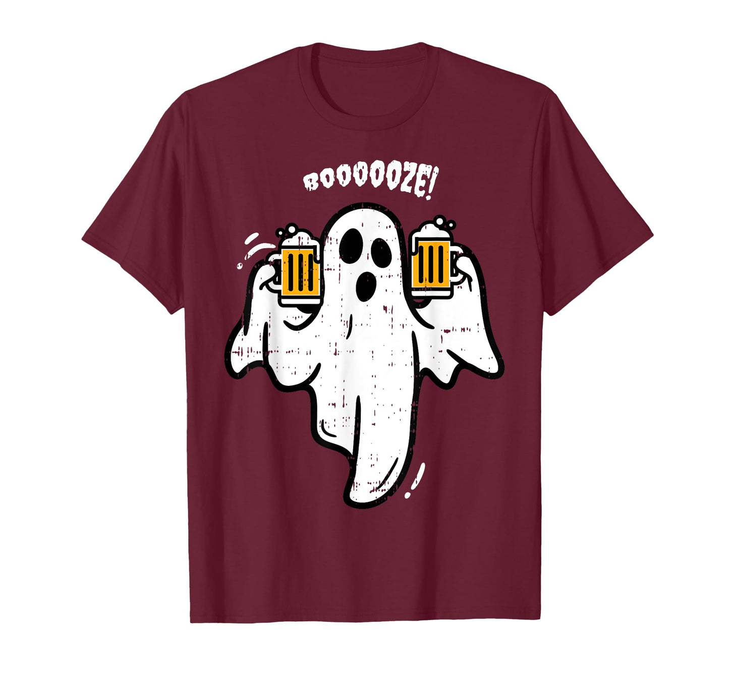 Booze Boo Ghost Drinking Beer Costume Easy Halloween Gifts T-Shirt