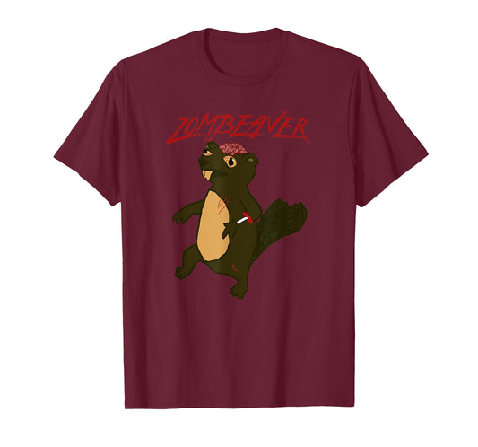 Zombeavers Shirt Funny Zombie Beaver Joke Spooky Zombeaver T-Shirt
