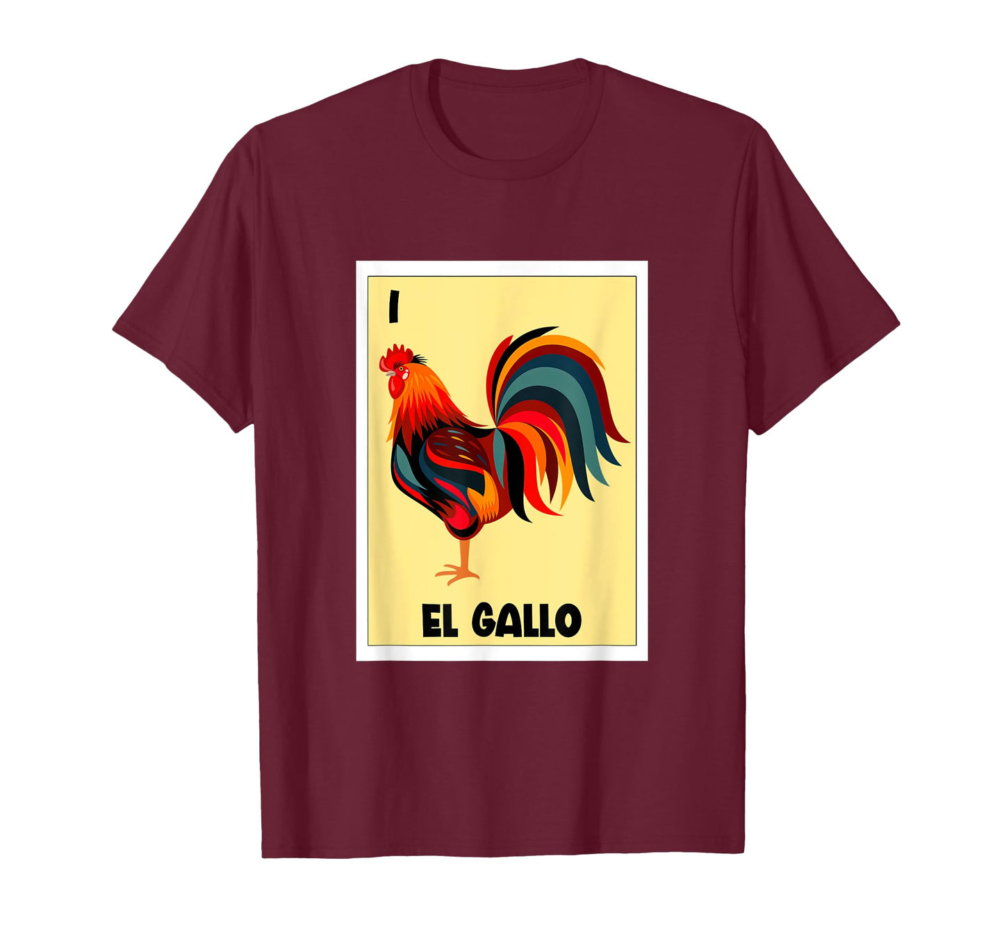 El Gallo Mexican Bingo Card Spanish Hispanic The Rooster T-Shirt
