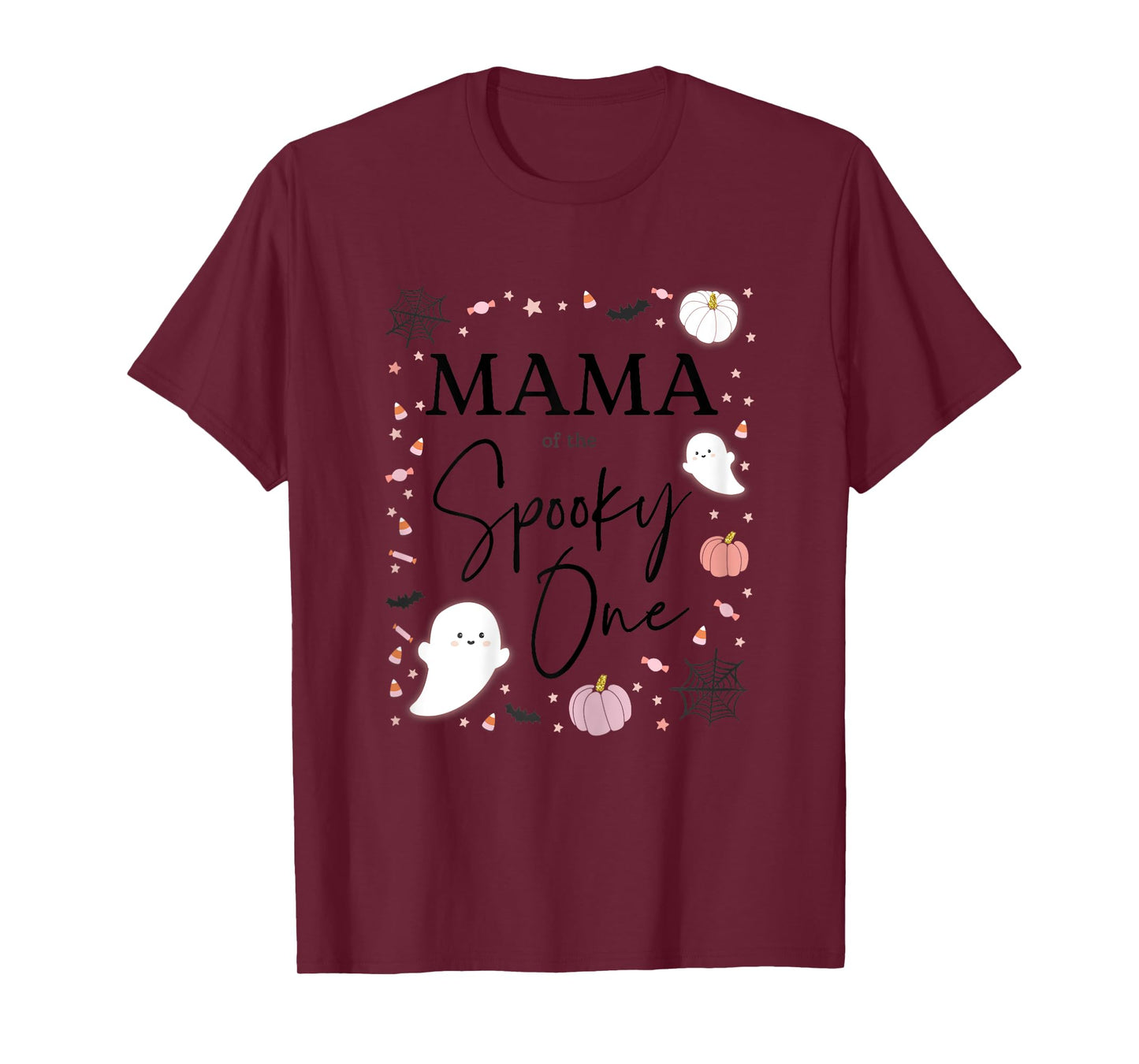 Mama of the Spooky One Girl First Birthday Pink Halloween T-Shirt
