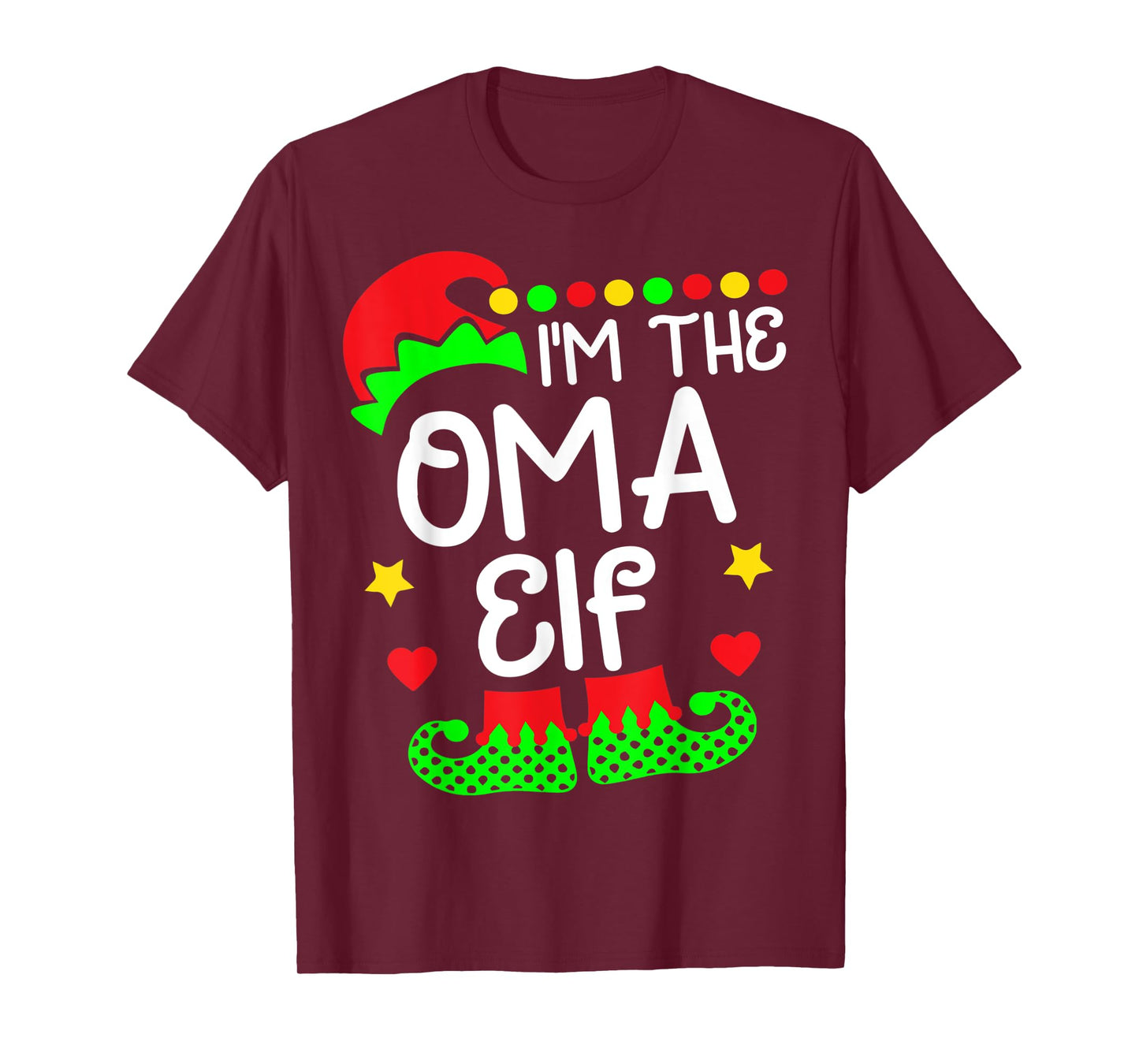I'm The Oma Elf Shirt Christmas Family Elf Costume T-Shirt