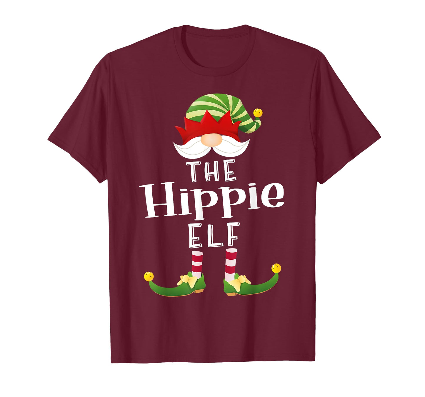 Hippie Elf Group Christmas Funny Pajama Party T-Shirt
