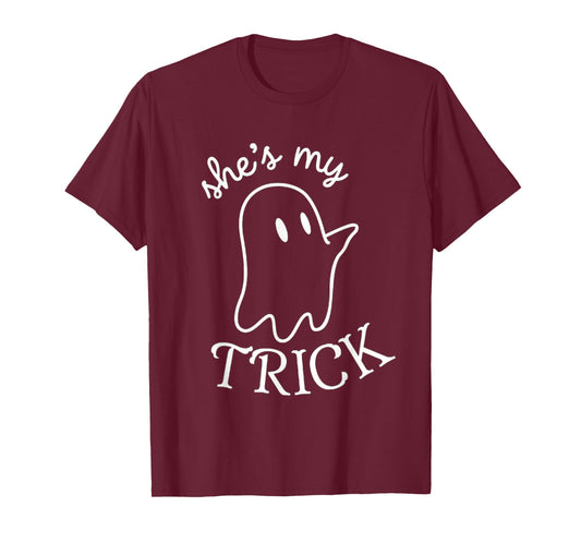 She's My Trick He's My Treat Couples Ghost Men Women T-Shirt