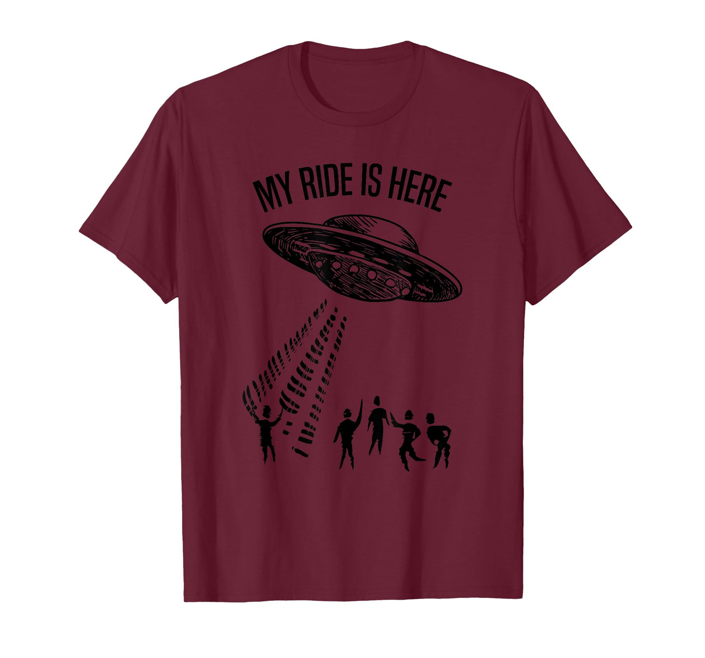 My Ride | Alien Flying Saucer UFO Abduction T Shirt b T-Shirt