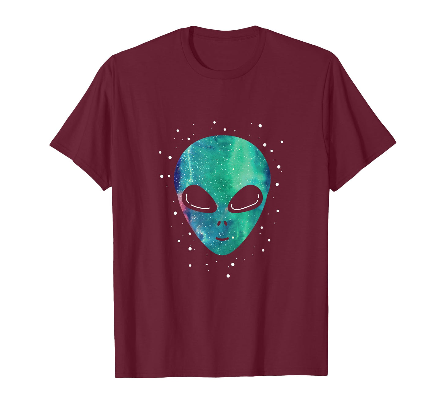 Alien Head Starry Night Sky Gift Fun T-Shirt