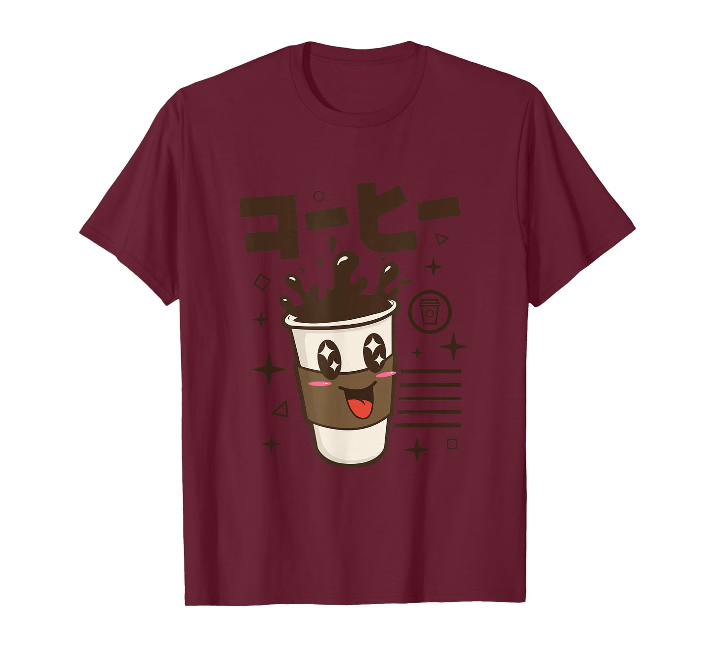 Kawaii Japanese Writing Anime Cartoon Character Coffee T-Shirt