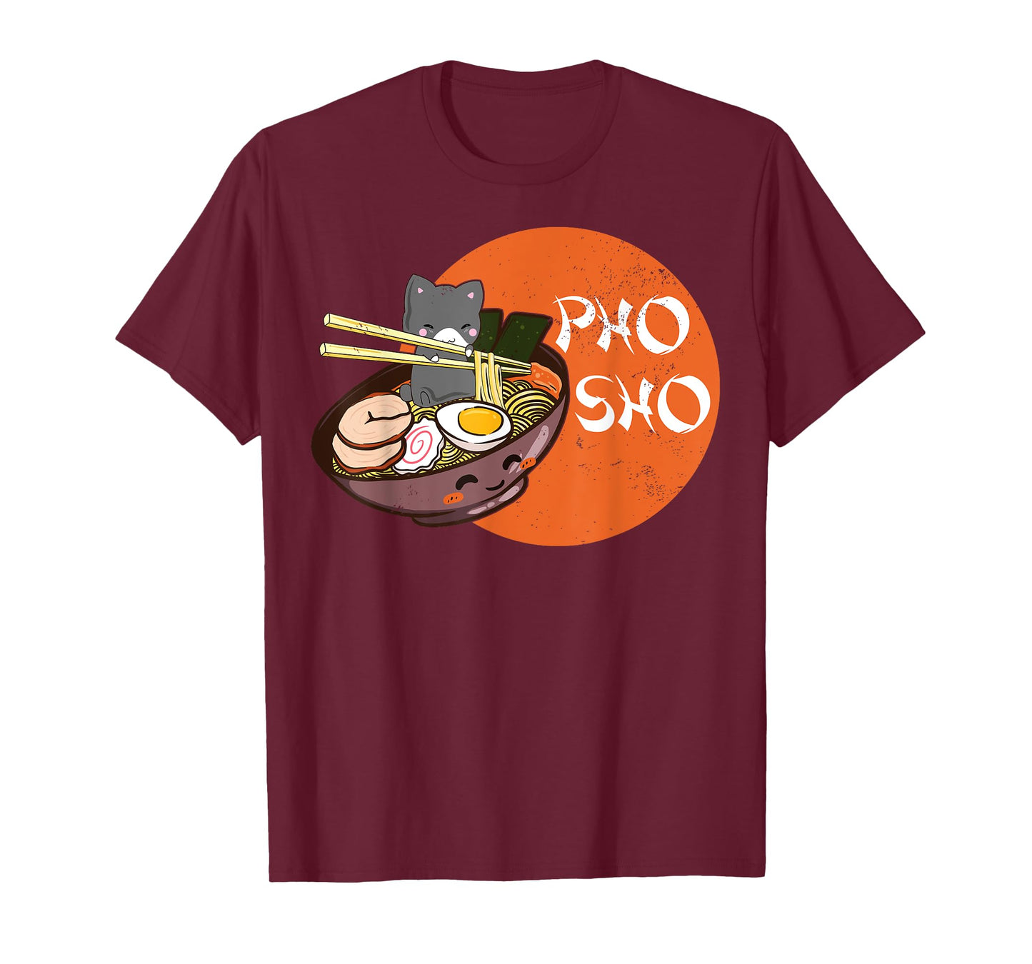 Vintage Kawaii Cat Pho Sho Vietnamese Bowl Ramen Noodle Gift T-Shirt