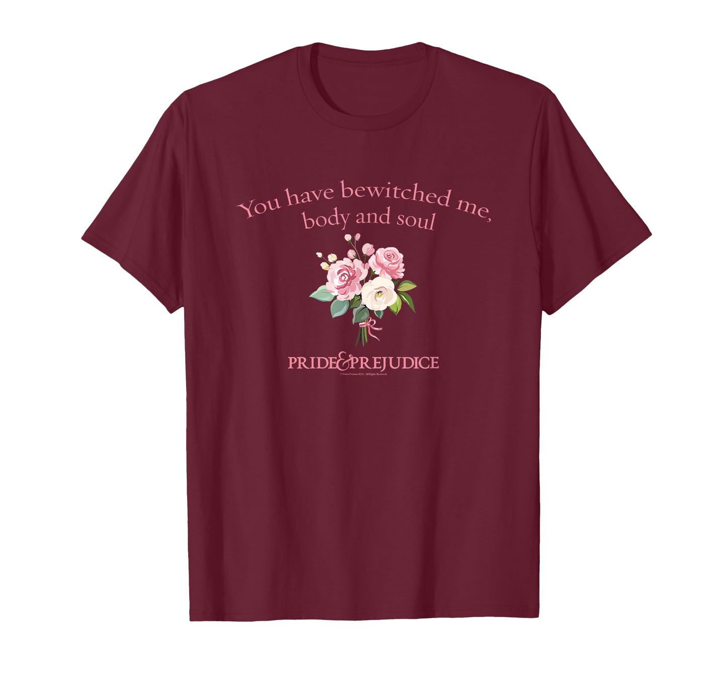 Pride & Prejudice You Have Bewitched Me Floral Script T-Shirt