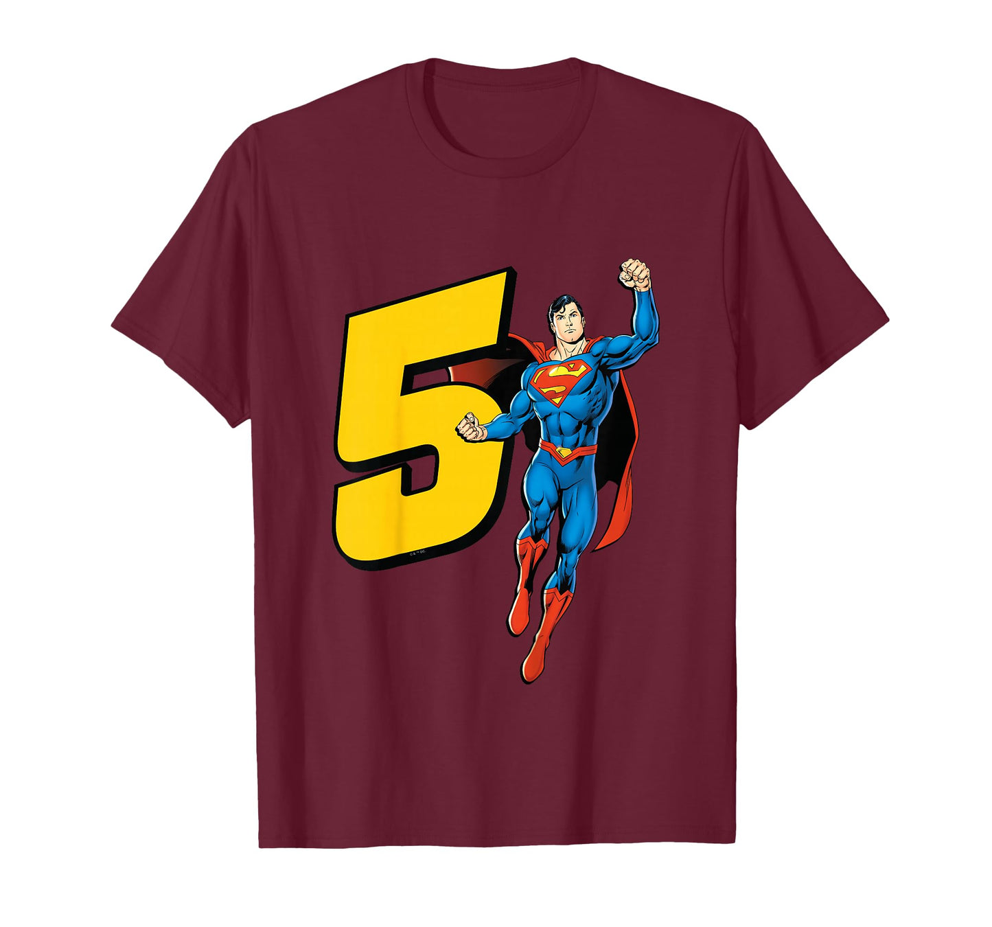 Kids Superman Super Hero 5th Birthday T-Shirt