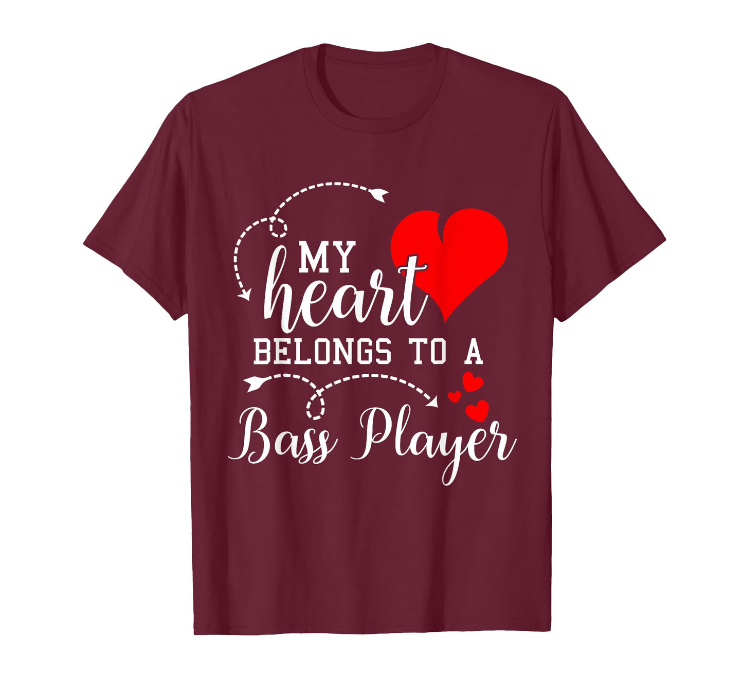 I Love My Bass Player Husband Wife Gifts Valentines Shirt T-Shirt