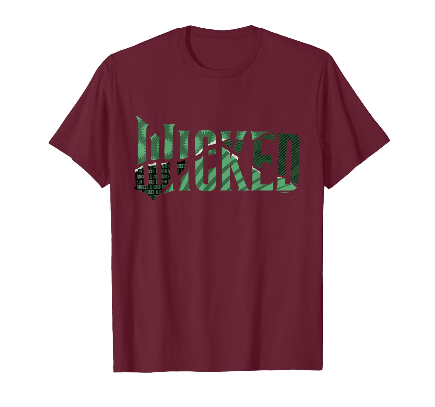 Wicked: for Good Torn Green Collage Logo T-Shirt