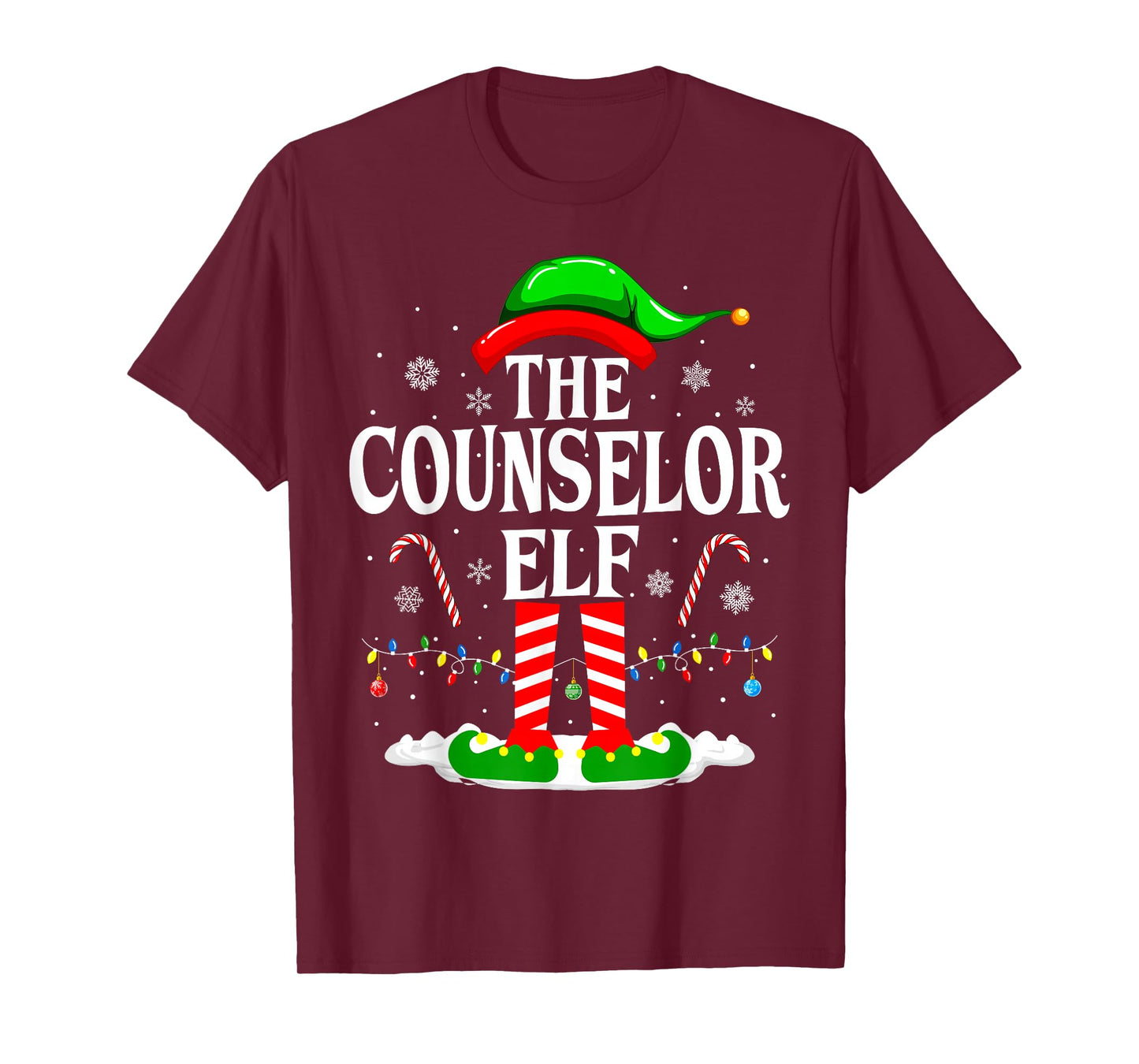The Counselor Elf Cool Counselor Christmas School Counselor T-Shirt