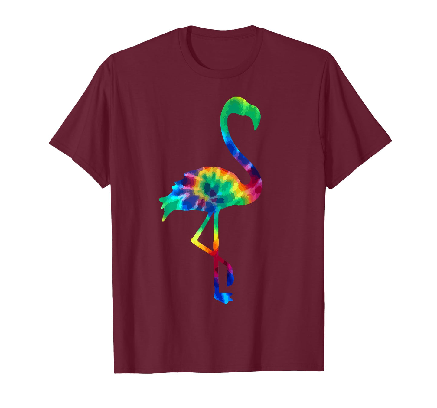 Flamingo Tie Dye Vintage Hippie Flamingo Lover T-Shirt Small