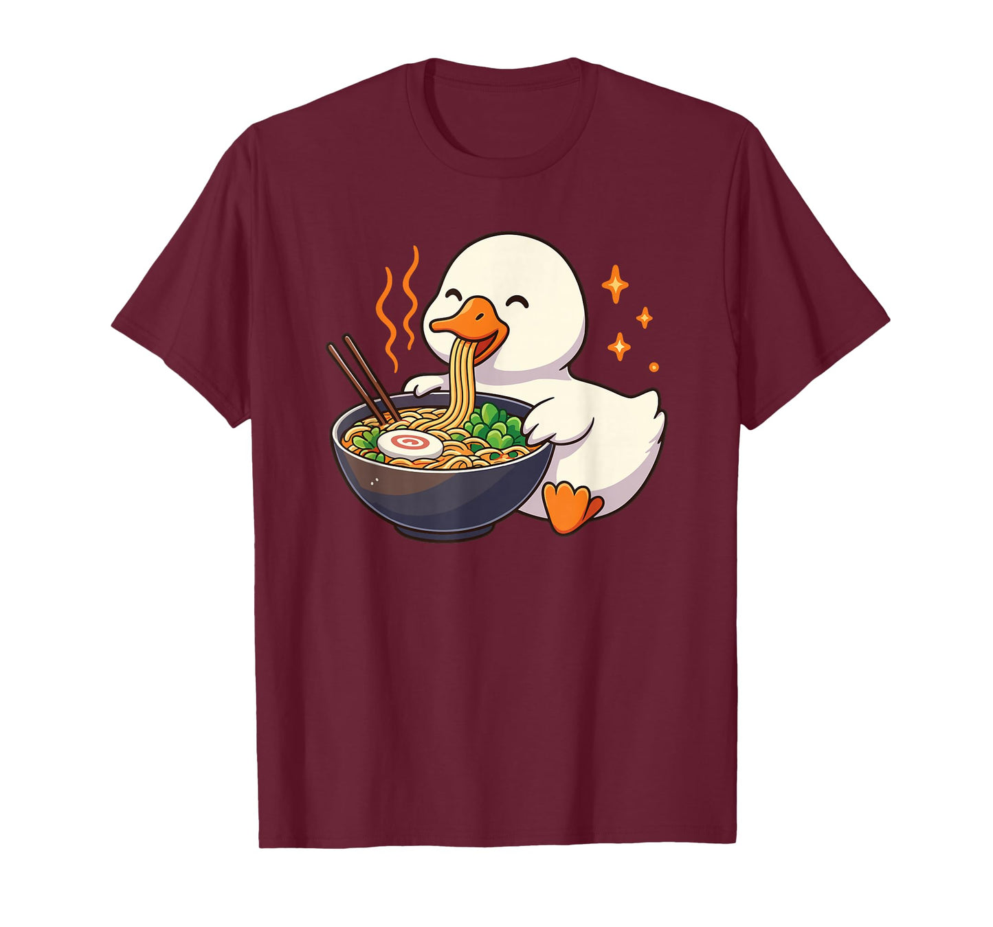 Goose with Noodles Ramen Kawaii Goose T-Shirt