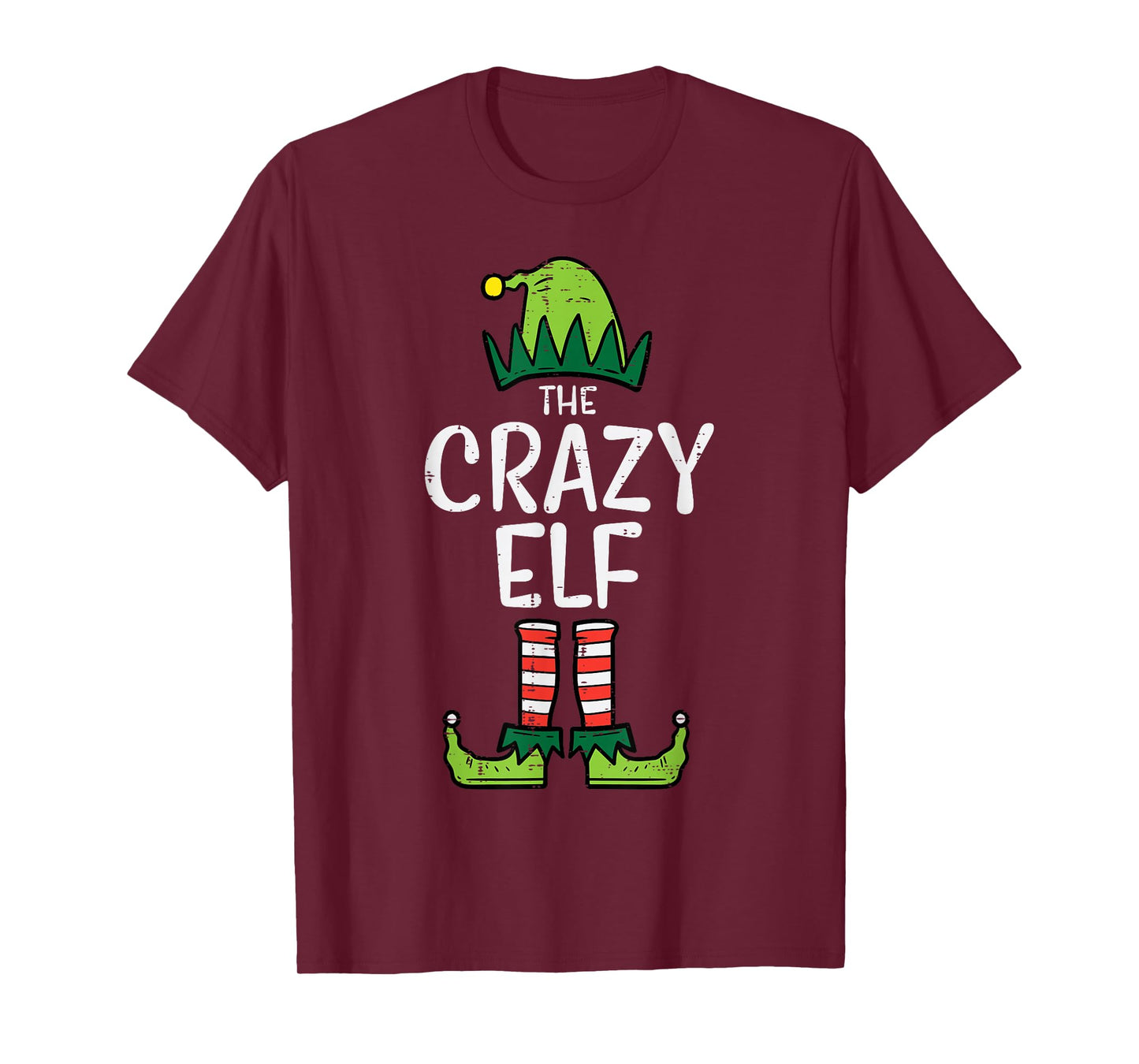 Crazy Elf Xmas Matching Christmas For Family Girls Women Kid T-Shirt