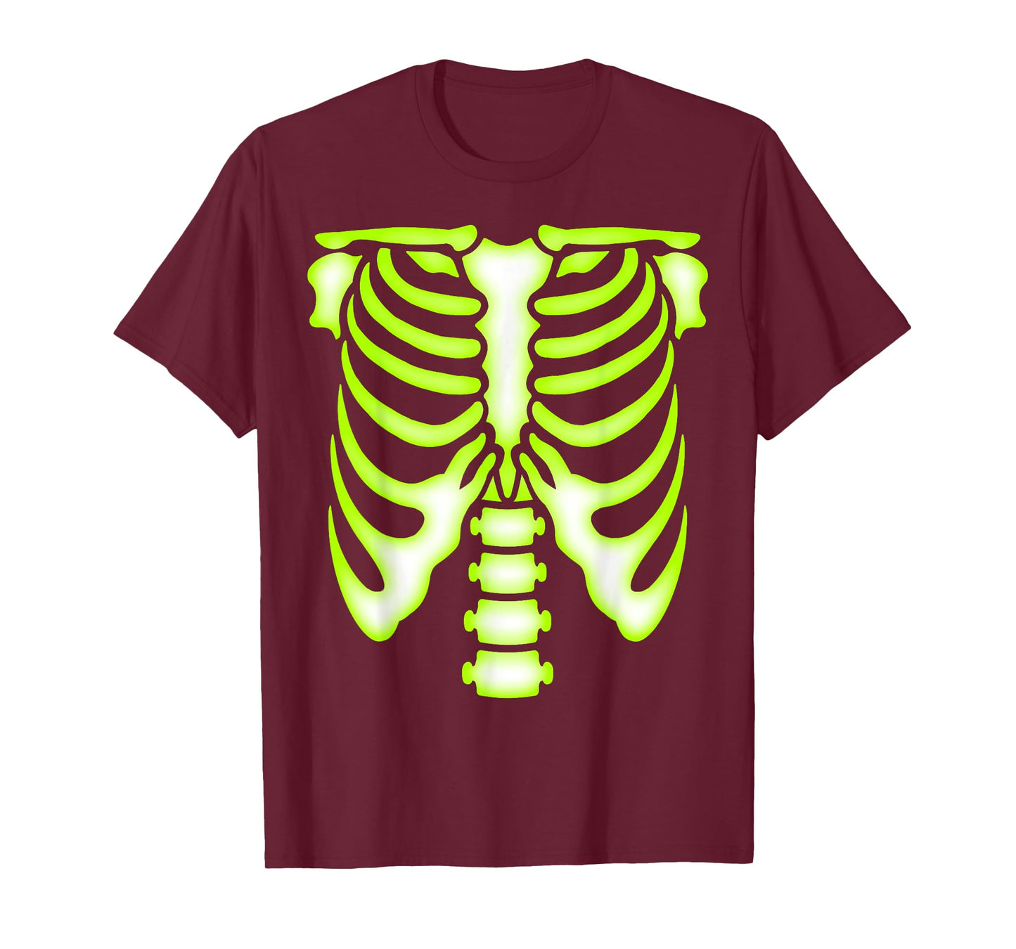 Skeleton Green Ribcage T-Shirt - Bones Halloween Costume
