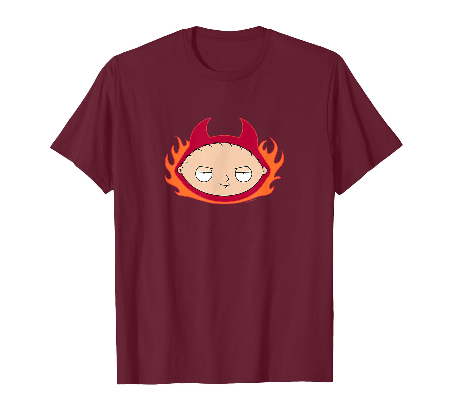 Family Guy Devil Stewie with Flames Cartoon T-Shirt