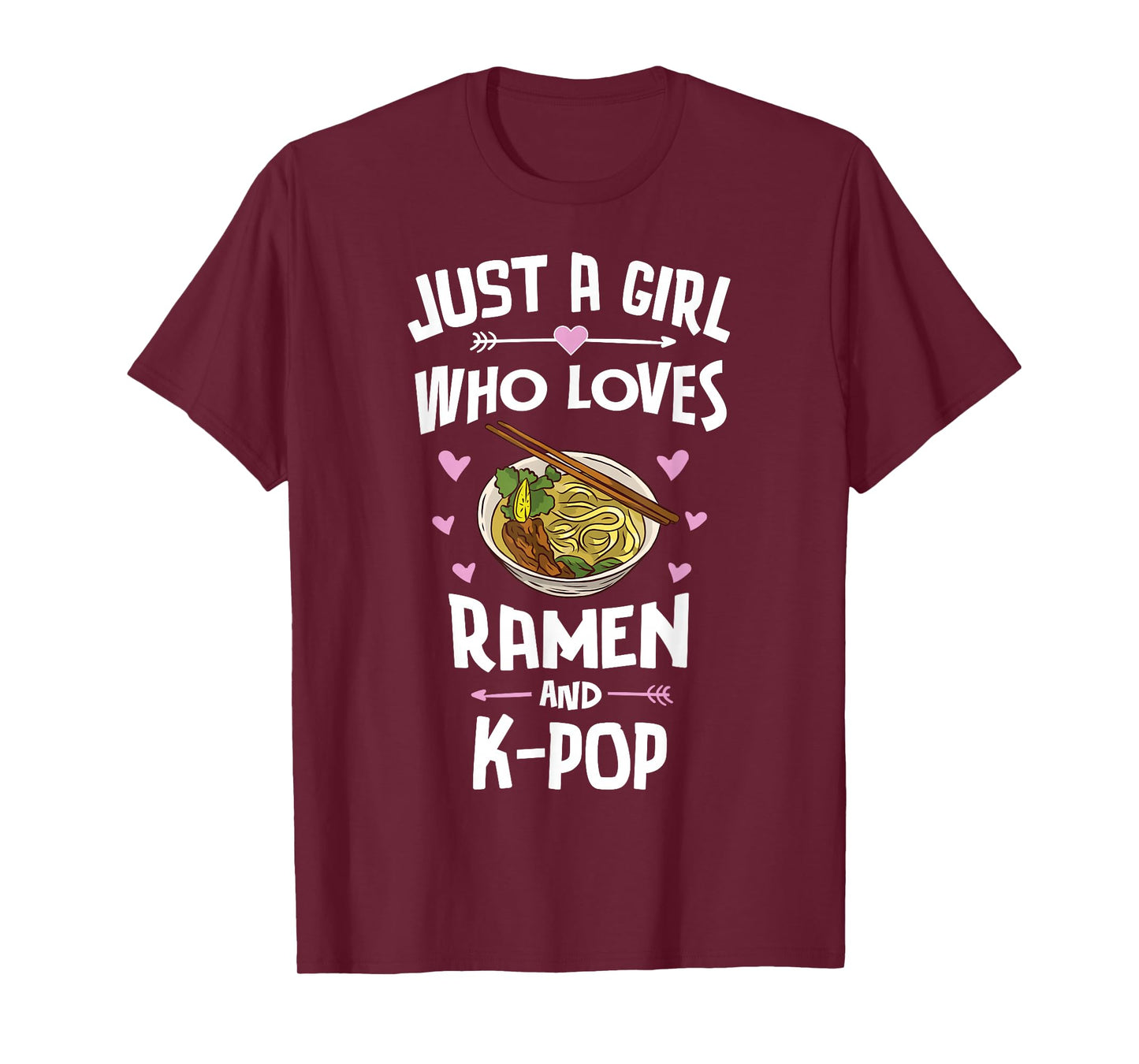 Ramen and K-Pop Graphic for Teen Girls T-Shirt Small