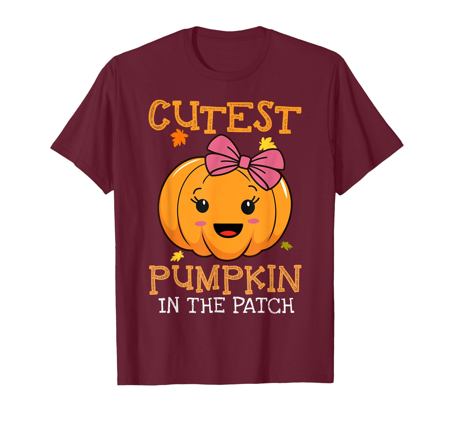 Cutest Pumpkin In Patch Halloween Costume Girls Kids Toddler T-Shirt