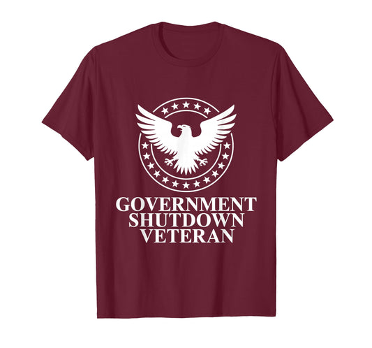 Government Shutdown Veteran Eagle Patriotic Political Humor T-Shirt