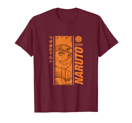 Naruto Classic Orange Monochrome Graphic T-Shirt