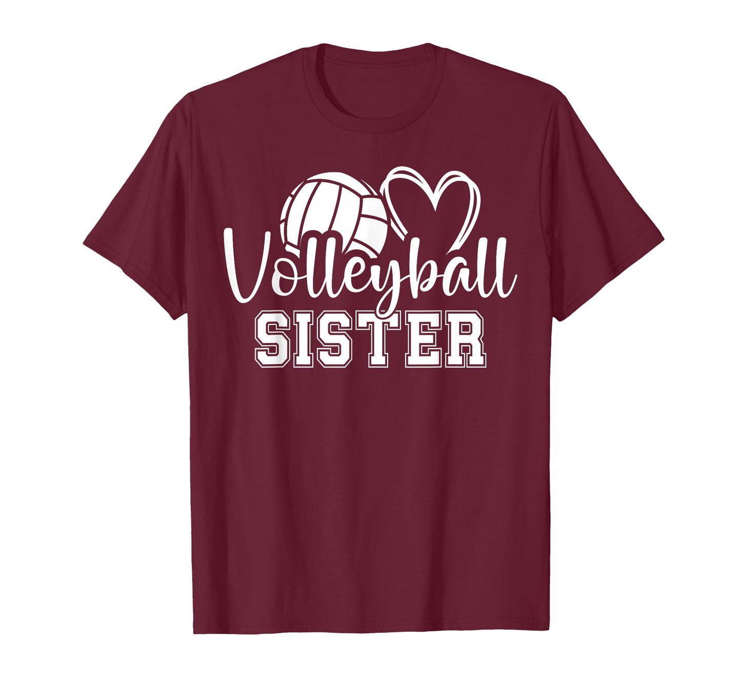 Volleyball Sister Heart T-Shirt