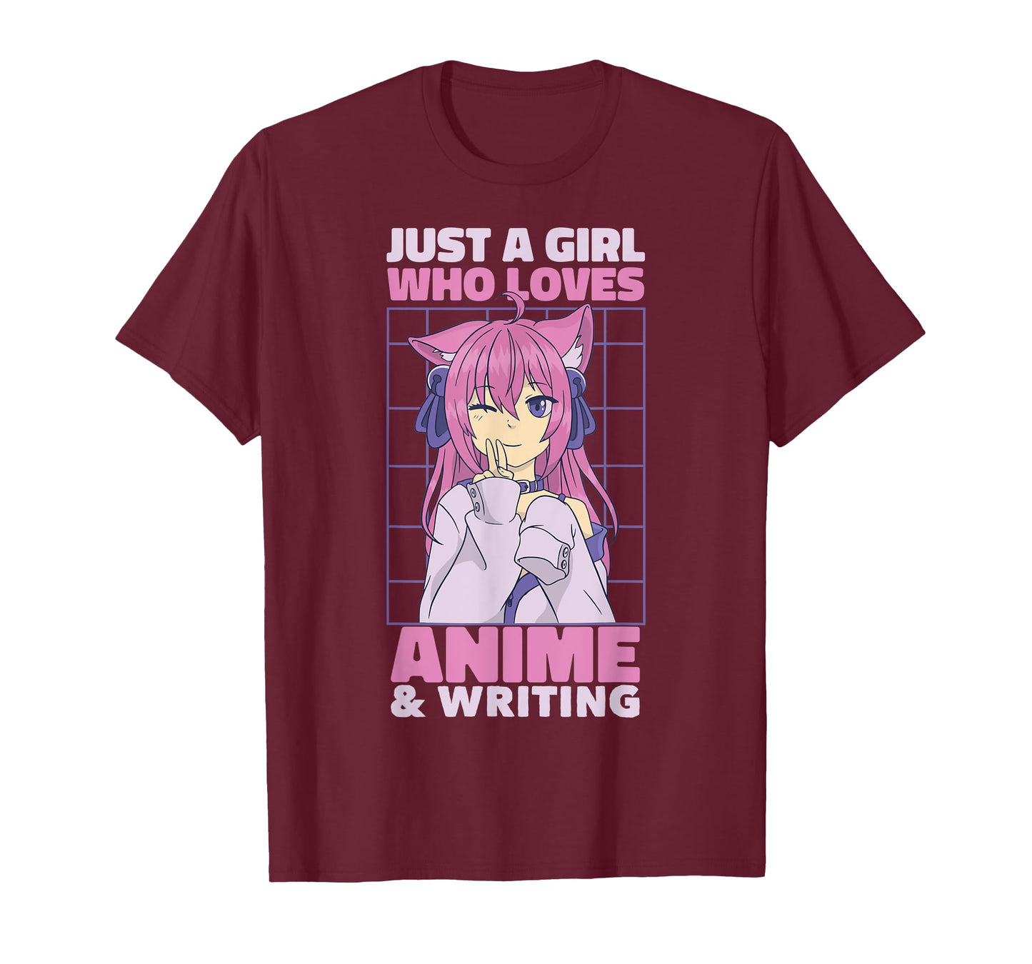 Just A Girl Who Loves Anime | Cute Anime and Writing T-Shirt